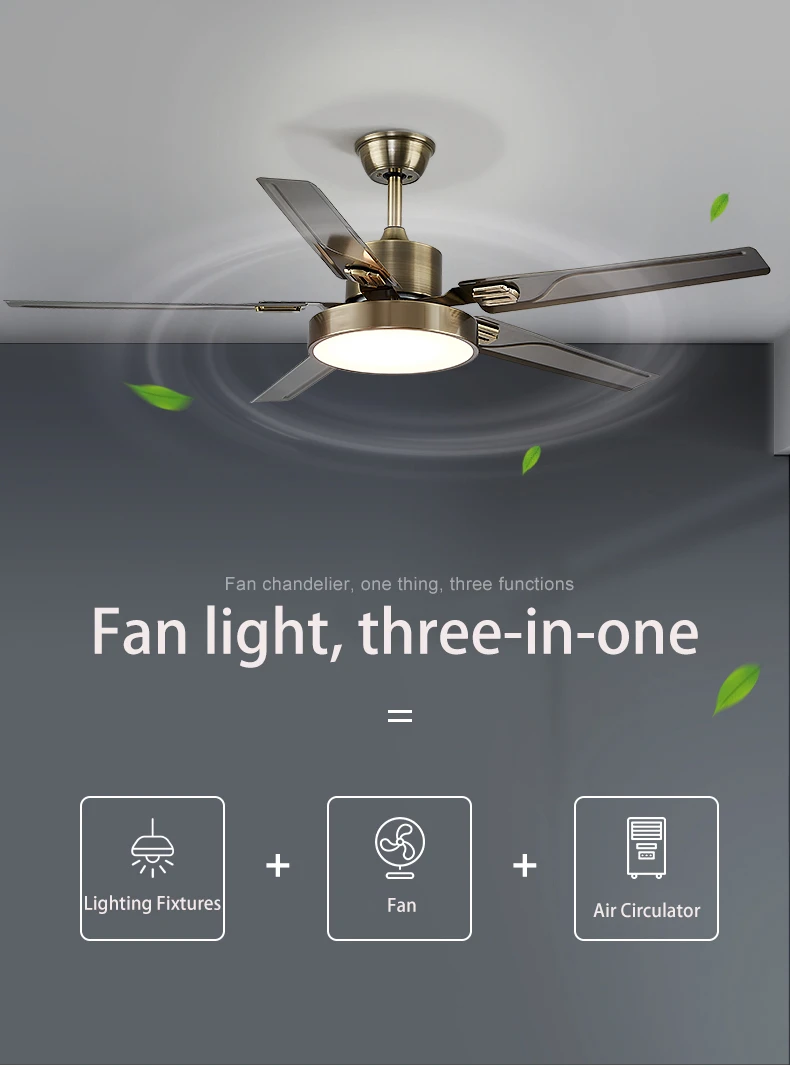 Iron-bladed straight-bladed fan 1